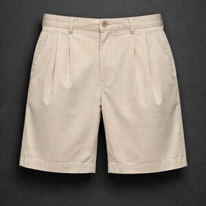 Tommy Bahama Silk Shorts Mens 36 Khaki Pleated 9” Inseam Casual Golf